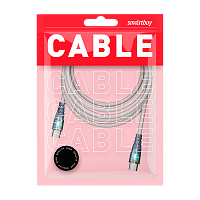 Кабель Smartbuy Type-C (m)-Type-C (m) 1м 3.0A нейлон серый