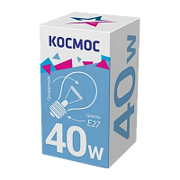 Лампа накаливания Космос A55 E27 40W 220-240V ЛОН прозрачная