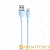 Кабель HOCO X49 USB (m)-Lightning (m) 1.0м 2.4A силикон голубой (1/31/310)