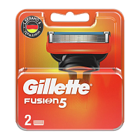 Сменные кассеты Gillette "FUSION" 5 лезвий 2шт. (цена за 1 шт) (2/20)