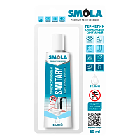 Герметик SMOLA Sanitary 50мл силиконовый белый (1/12) 