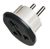 Сетевой переходник Smartbuy универсальный 16A 1р.Б/З черный белый