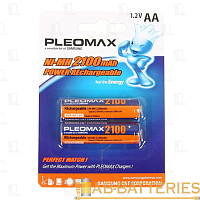 Аккумулятор бытовой Pleomax HR6 AA BL2 NI-MH 2100mAh (2/16/432/17280)