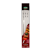 Набор плоских шампуров "ПИКНИЧОК", толщина 1,5мм, 60см, ширина 1см, 6шт. в бл + картон. упак. (1/18)