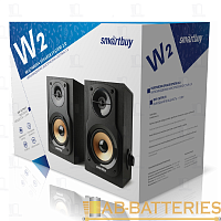 Колонки 2.0 Smartbuy W1 8W USB+Jack 3.5мм черный (1/20)