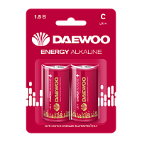 Батарейка Daewoo ENERGY LR14 C BL2 Alkaline 1.5V (2/24/192)