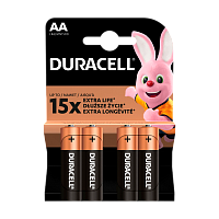 Батарейка Duracell Basic LR6 AA BL4 UPACK48 Alkaline 1.5V (48/192/16128) 