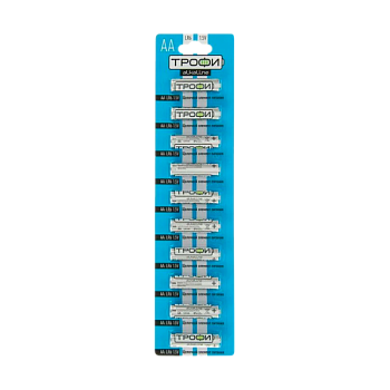 Батарейка Трофи LR6 AA BL10 Alkaline 1.5V отрывные (10/100/1000/20000)