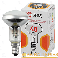 Лампа накаливания зеркальная ЭРА R50 E14 40W 225-230V рефлектор матовая (1/100/3600)