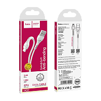 Кабель HOCO X37 USB (m)-Lightning (m) 1м 2.4A ПВХ белый (1/31/310)