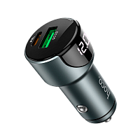 Автомобильное З/У HOCO Z42 1USB/Type-C 3.0A 20W серый (1/12/120) 