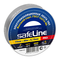 Изолента Safeline 19мм*20м ПВХ серый стальной (10/200) 