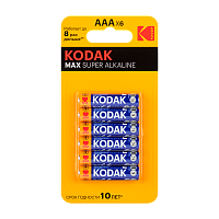 Батарейка Kodak MAX LR03 AAA BL4+2 Alkaline 1.5V (6/72/288)