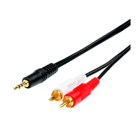 Кабель AUX Atcom Jack 3.5mm (m)-2xRCA (m) 1.5м силикон черный пакет с подвесом (1/10/250) 