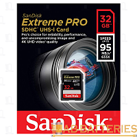Карта памяти SD SanDisk Extreme Pro 32GB Class10 UHS-I (U3) 95 МБ/сек V30
