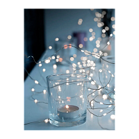 Гирлянда Космос "Золотые нити" 100LED 10м уличная медная проволока 8 режимов серебряный (1/36)