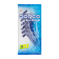 Бритва одноразовая DORCO "TWIN BLADE" 2 лезвия 5+1шт. (1/24) 