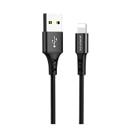 Кабель Borofone BX20 USB (m)-Lightning (m) 1м 2.0A нейлон черный (1/648)
