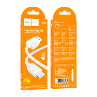 Кабель HOCO X113 USB (m)-Type-C (m) 1м 3.0A нейлон белый (1/31/310)