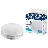 Лампа светодиодная Ergolux GX53 10W 4500К 180-240V таблетка ПРОМО матовая (1/10/100)