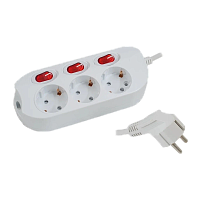 Удлинитель Старт S 3р.С/З 16A 1.5м с выкл. IP20 белый (1/20)