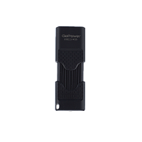 Флеш-накопитель GoPower SLIDER 4GB USB2.0 пластик черный матовый (1/50/1000) 