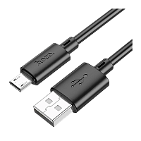 Кабель HOCO X88 USB (m)-microUSB (m) 1.0м 2.4A ПВХ черный (1/420)