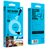 Кабель Borofone BX31 USB (m)-Type-C (m) 1м 3.0A силикон белый