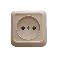 Розетка Прогресс Fit 1гн. 10A Б/З ABS + Керамика бежевый (1/10/200)
