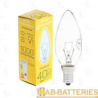 Лампа накаливания Старт E14 40W 230V свеча ДС прозрачная (1/10/50/100)