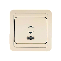 Выключатель Makel Mimoza 1-клав.10A пластик с индикатором проходной кремовый 25025