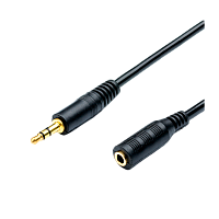 Кабель AUX Atcom Jack 3.5mm (m)-Jack 3.5mm (f) 3.0м силикон черный (1/10/200)