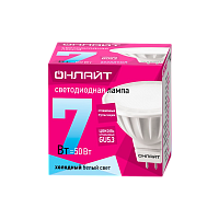 Лампа светодиодная ОНЛАЙТ MR-16 (GU5.3) 7W 220V холодный свет