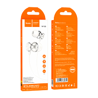 Наушники внутриканальные HOCO M106 с микр. серебряный (1/420)