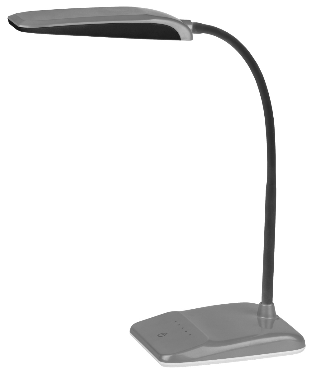 Светильник настольный ЭРА NLED-447 9W 220V 30LED на основании сенс. 4 ур.ярк. серебряный (1/8)
