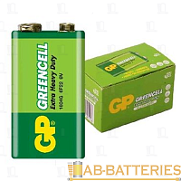 Батарейка GP GreenCell Крона 6F22 Shrink 1 Heavy Duty 9V (1/10/500) R