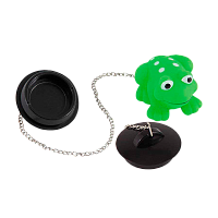 Пробка для ванной Рыжий кот "Лягушка" зеленый (1/18/72)