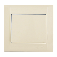 Выключатель Makel Defne 1-клав.10A пластик кремовый 42010001 (1/12)