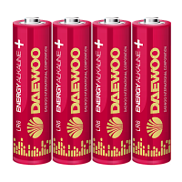Батарейка Daewoo ENERGY LR6 AA SH4 Alkaline 1.5V (4/96/384) 