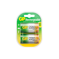 Аккумулятор бытовой GP HR20 D BL2 NI-MH 2200mAh в пластиковой упаковке (2/12/72)