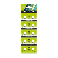 Батарейка Ergolux G13/LR1154/LR44/357A/A76 BL10 Alkaline 1.5V (10/100/2000)