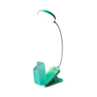 Светильник настольный Ultraflash UF-751 7W 230V прищепка 3 ур.ярк. зеленый (1/50)