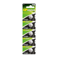 Батарейка GP CR1620 BL5 Lithium 3V (5/100/2000)