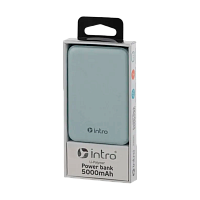 Внешний аккумулятор Intro PB600 5000mAh 2.0A 2USB/Type-C синий (1/50)