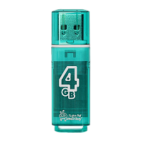 Флеш-накопитель Smartbuy Glossy 4GB USB2.0 пластик зеленый 