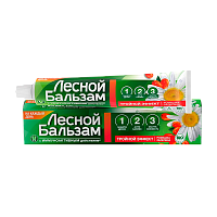 Зубная паста Лесной бальзам Профилактика и Свежесть ромашка,облепиха 75мл (1/48)