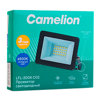 Прожектор светодиодный Camelion LFL-2004 20W 230V IP65 6500К черный (1/20)