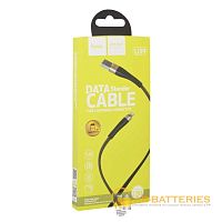 Кабель HOCO U39 USB (m)-Lightning (m) 1.2м 2.4A ткань золотой черный (1/24/240)