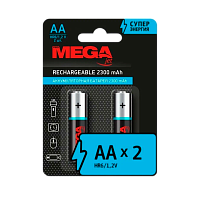 Аккумулятор предзаряженный RTU Promega HR6 AA BL2 NI-MH 2300mAh (2/24/384) 