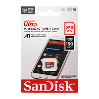 Карта памяти microSD SanDisk ULTRA 256GB Class10 A1 UHS-I (U1) 150 МБ/сек CN (Китай) без адаптера (1